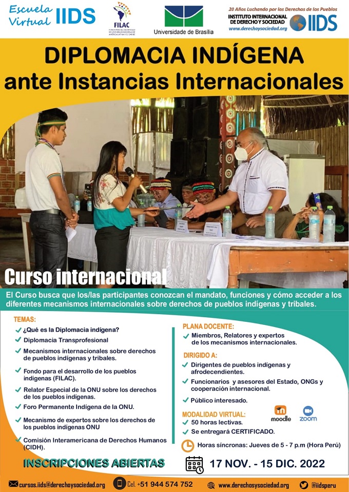 Curso Internacional "DIPLOMACIA INDÍGENA ante Instancias Internacionales"